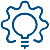 icon of a gear with a lightbulb