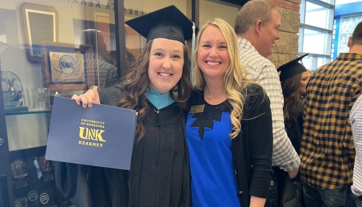 Support from UNK allows Brin Martin to earn M.A.Ed. despite lengthy stay in NICU with daughter