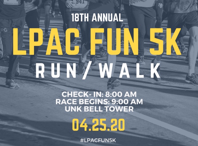 17th Annual LPAC Fun 5K Run/Walk 4/13/2019 #LPACFUN5K