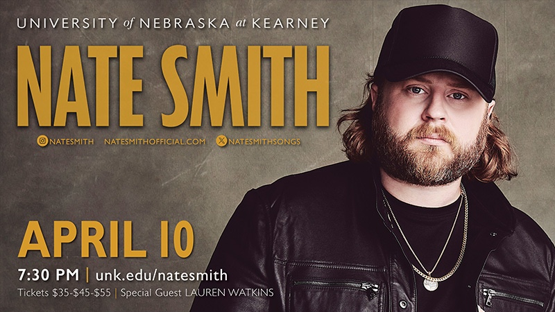 nate smith poster April 12 at 7:30pm. tickets $35, $45, $55 special guest lauren watkins