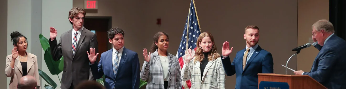 the student body takes the oath of office