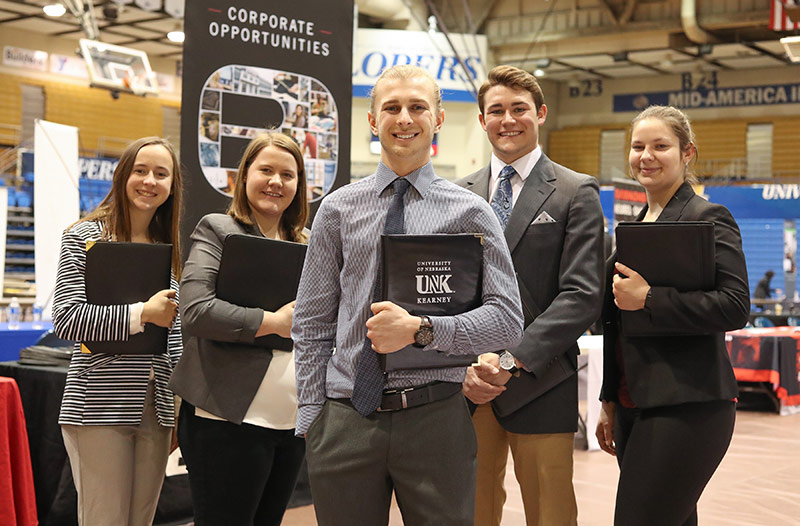 Students at the Career Fair