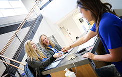 Wellness center front desk