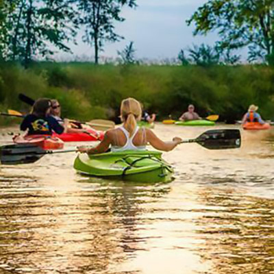 Students Kayaking