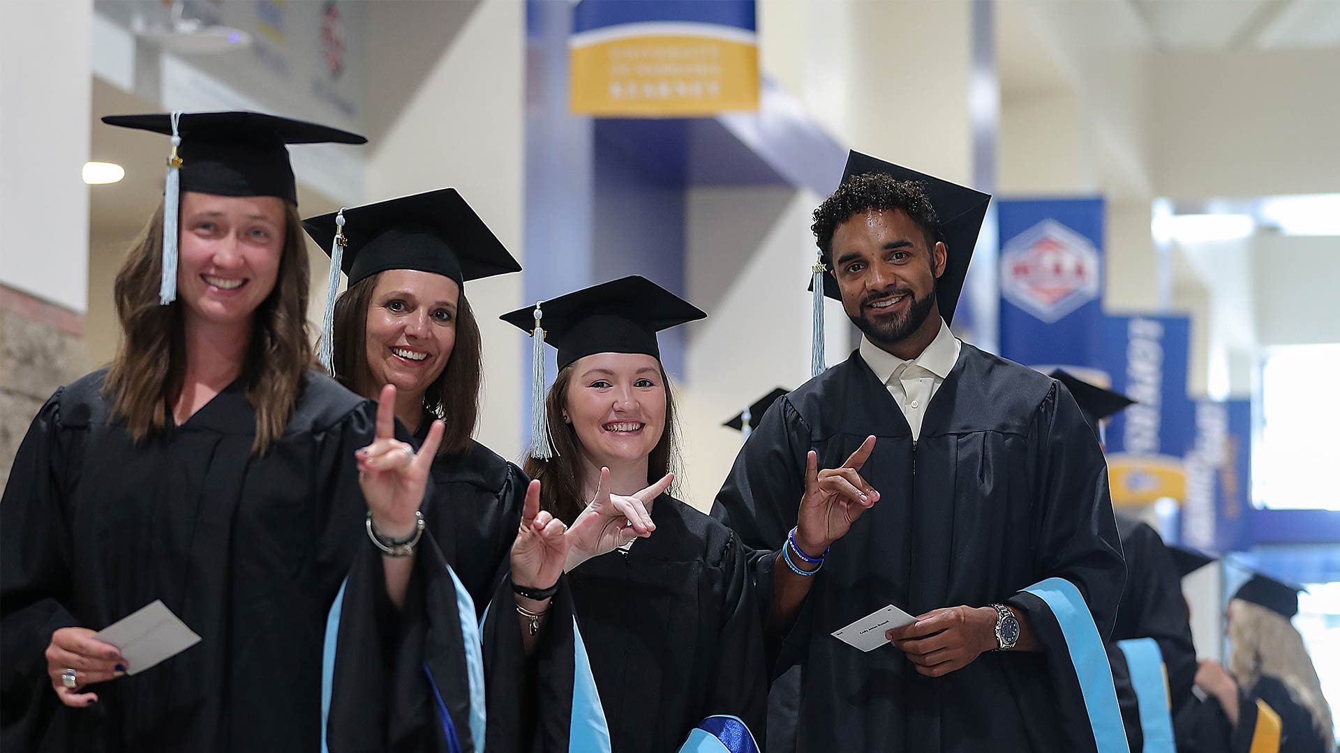 students at commencement