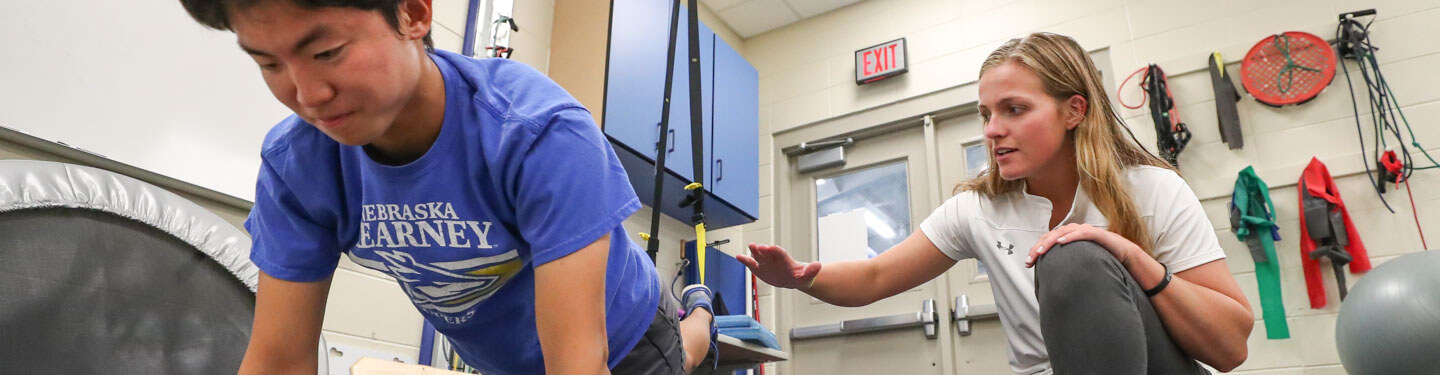 Athletic training students gaining hands on experience