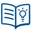 icon of a book with a lightbulb