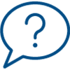 icon of a speech bubble with a question mark
