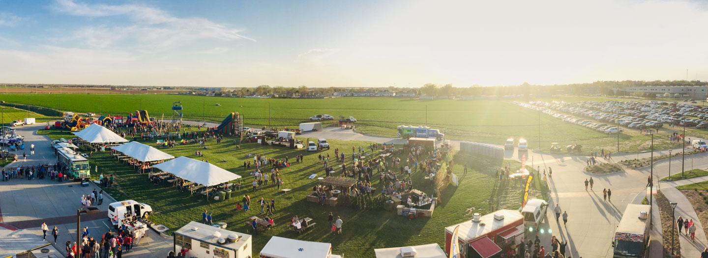 Aerial view of Kearney event