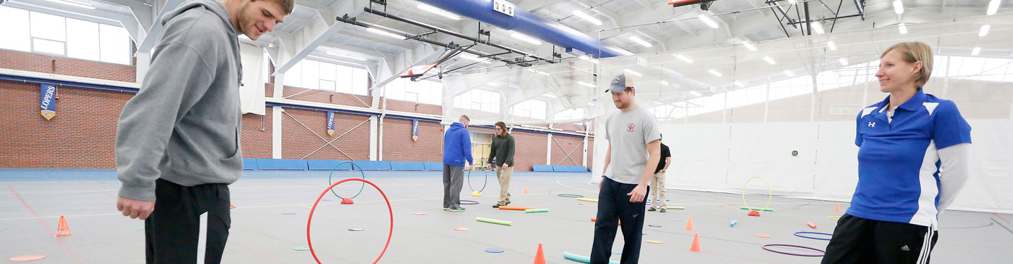 Students in physical education class