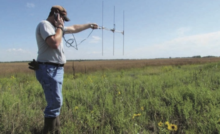 Man conducting experiment