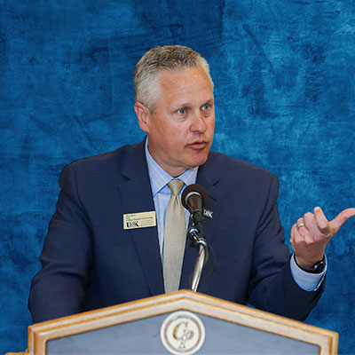 Tim Jares, Dean of UNK's College of Business and Technology Presenting