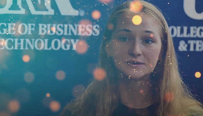 screenshot of a woman talking from the youtube video