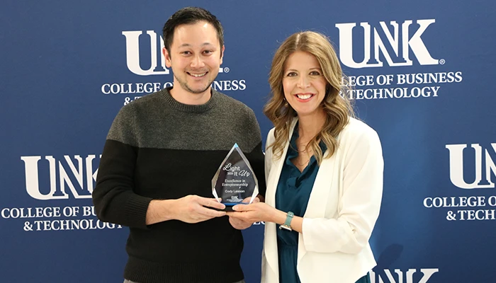 Excellence In Entrepreneurship Award winner Cody Lawson