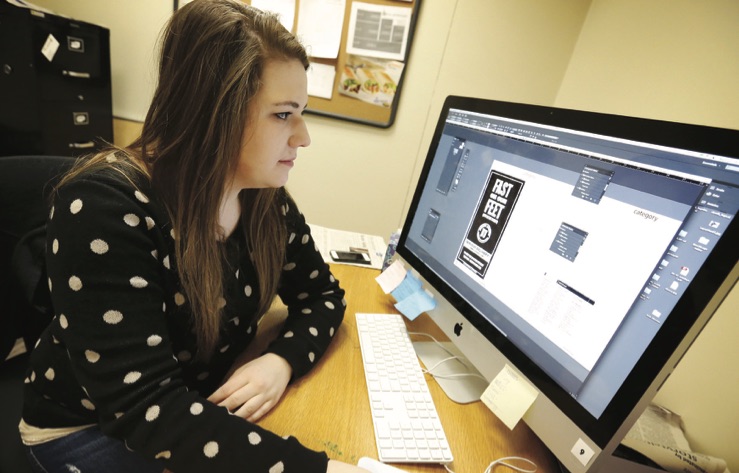 student on a computer