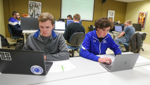 UNK MIS students observing a meeting