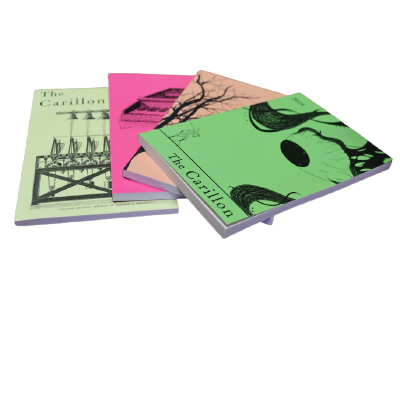 a stack of copies of the Carillon