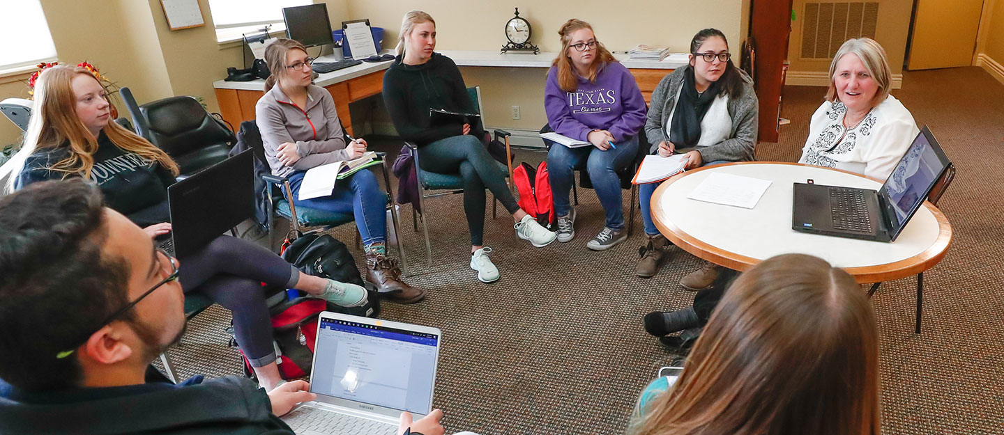 Students in a classroom group session