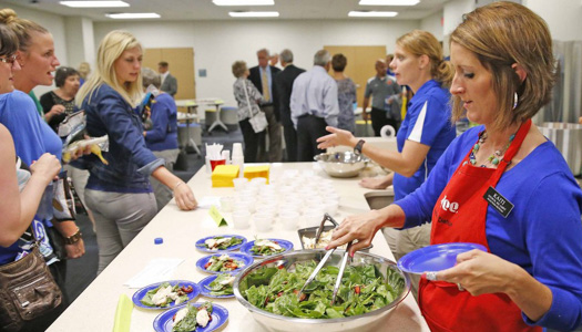 UNK professor preparing a diet friendly meal