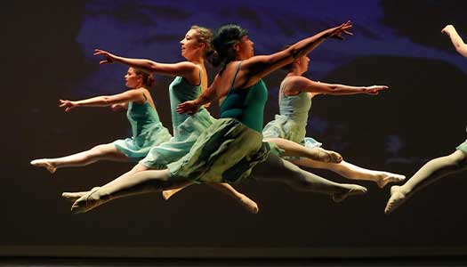 students in a dance performance