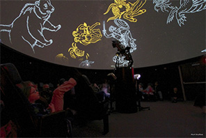 Planetarium showing constellations