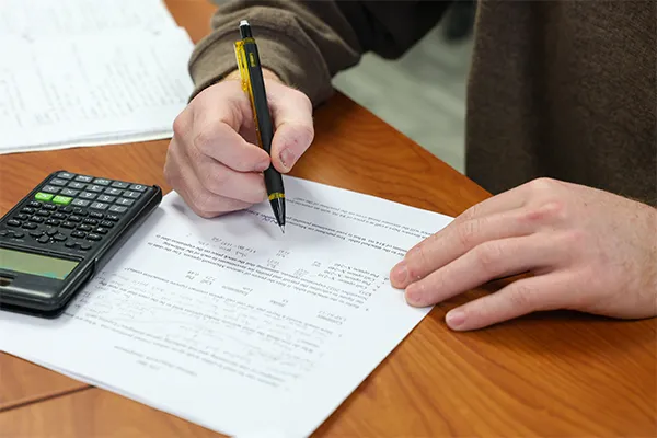 a student takes a test