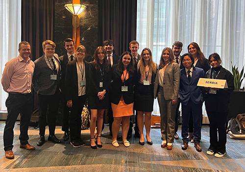 students participate in the Model UN