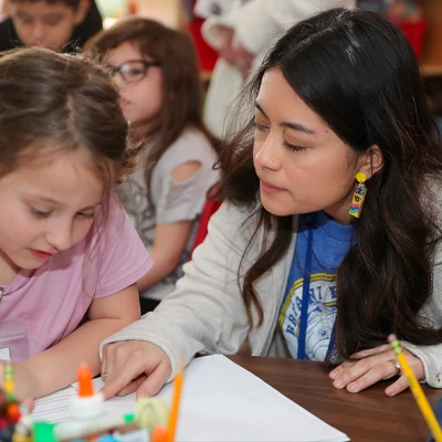 a student teaches a class