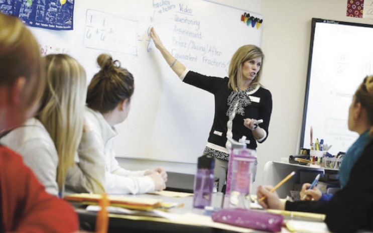 UNK students observing a teacher