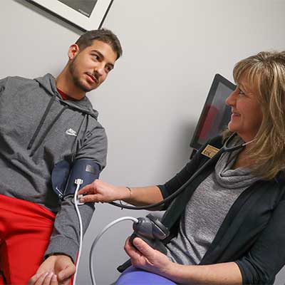 a student receives care at the student health office