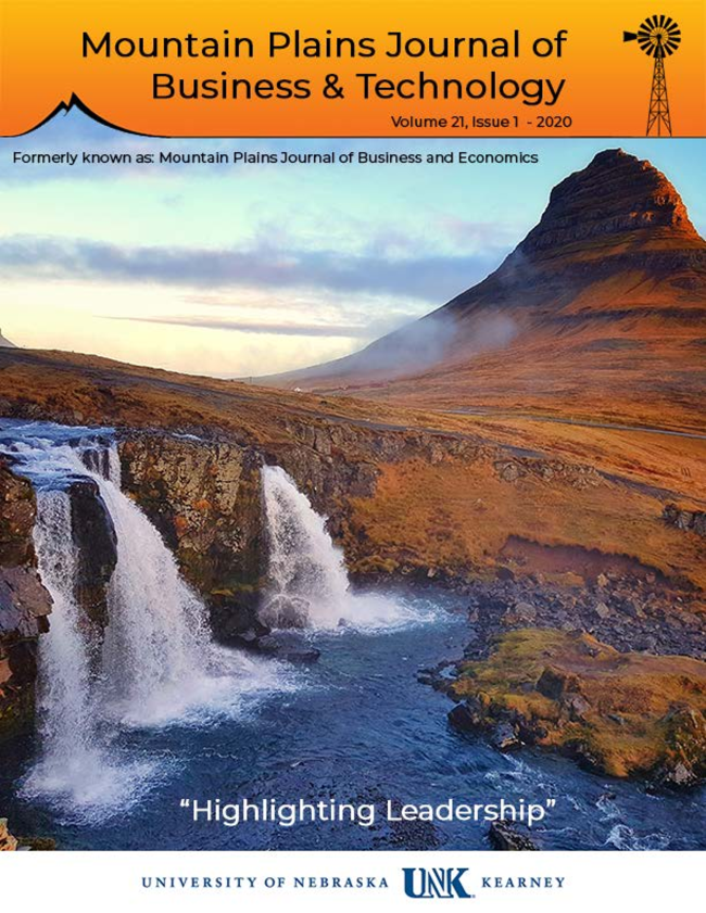 Mountain Plains Journal of Business and Technology First Edition
