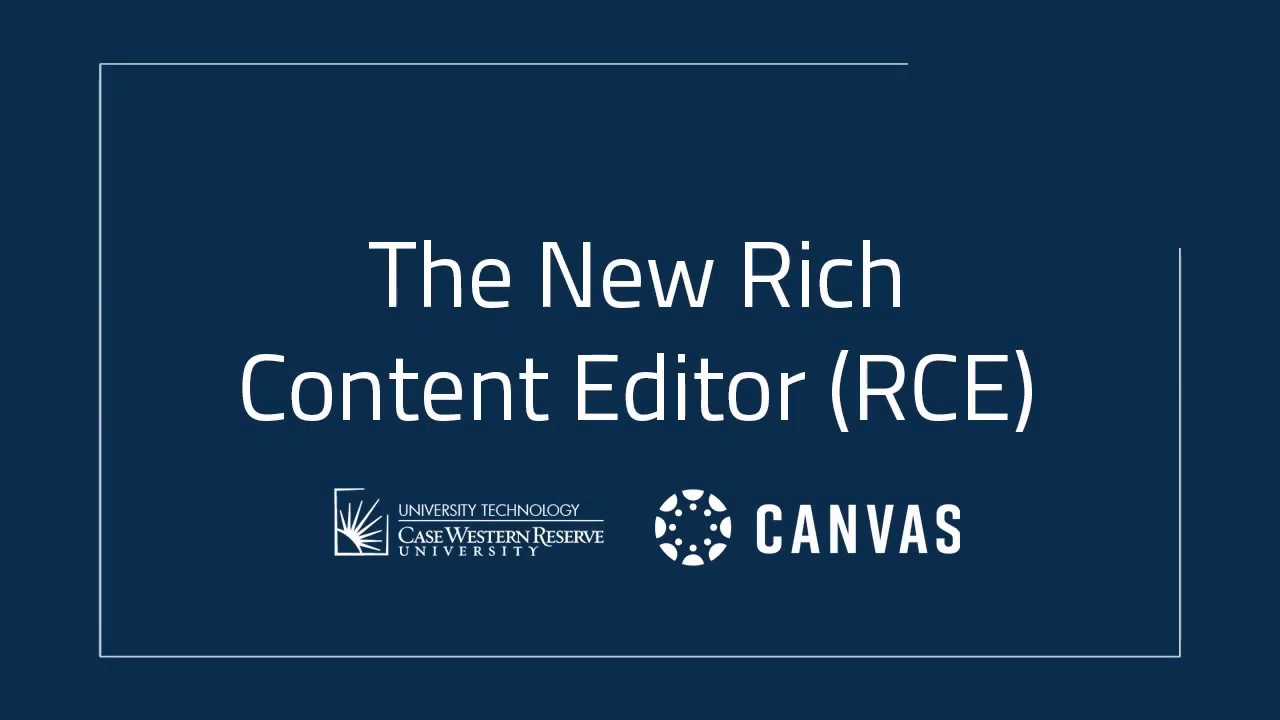 NEW CANVAS RICH CONTENT EDITOR