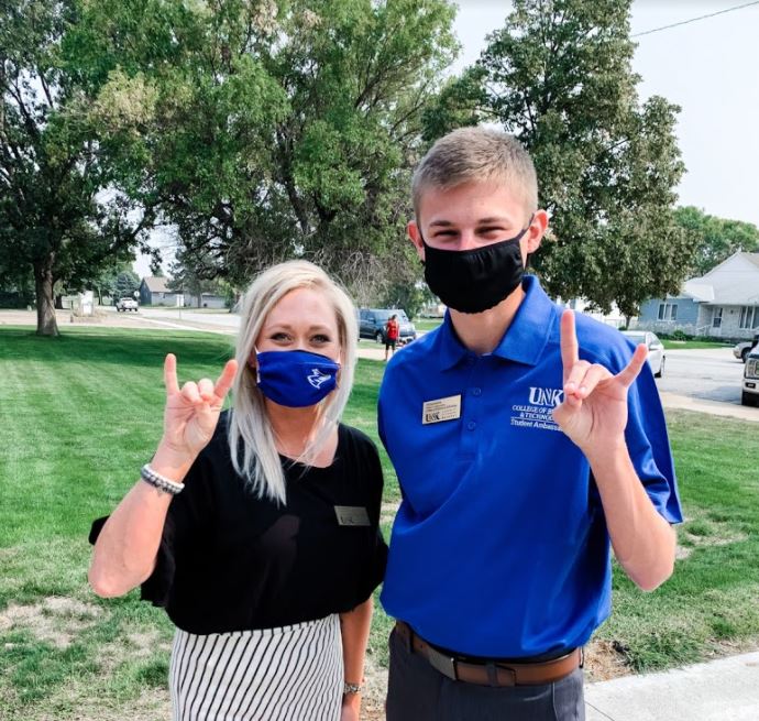 CBT student ambassadors throwing the lopes