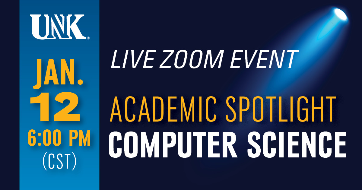 January 12 Zoom Event at 6pm, Academic Spotlight on Computer Science