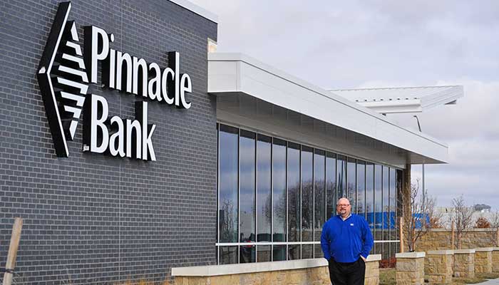Brian Moore in front of pinnacle bank Kearney branch
