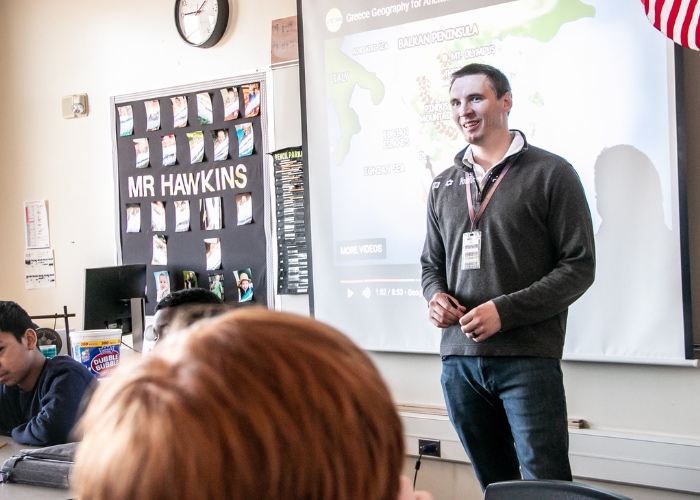 Teacher in classroom