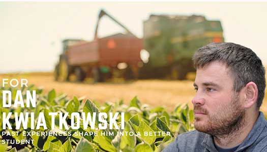 For Dan Kwiatkowski, Past Experiences Shape Him into a Better Student