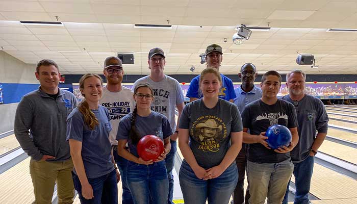agribusiness club at the bowling outing