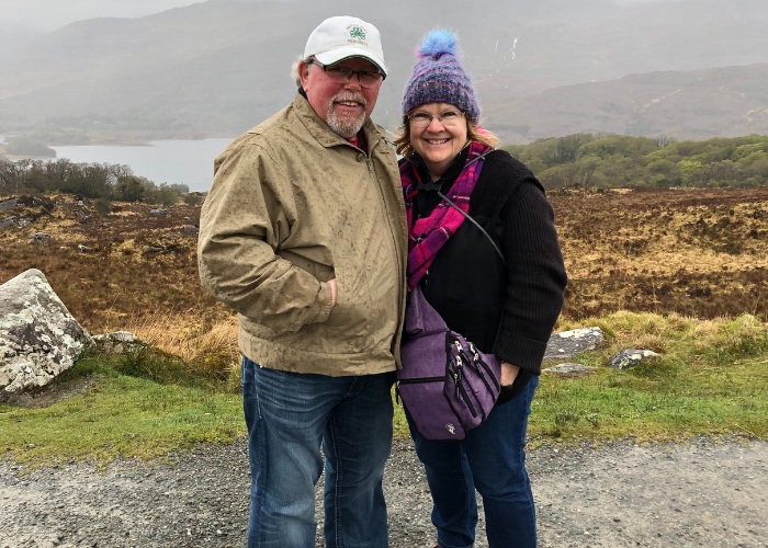 Dr. Wendy McCarty with husband in Ireland.