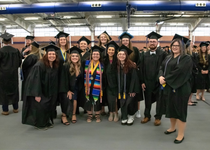 Social Work graduates at UNK's fall 2023 commencement ceremony.