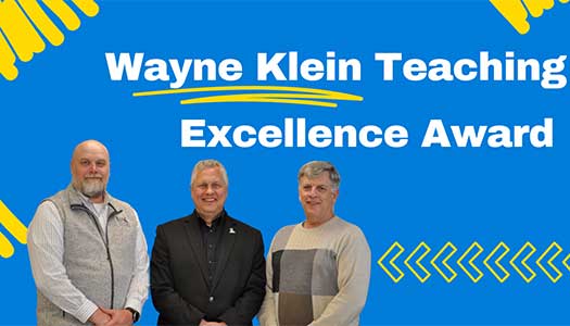 Dr. Greg Benson and Dr. Ben Brachle Receive the Wayne Klein Teaching Excellence Award