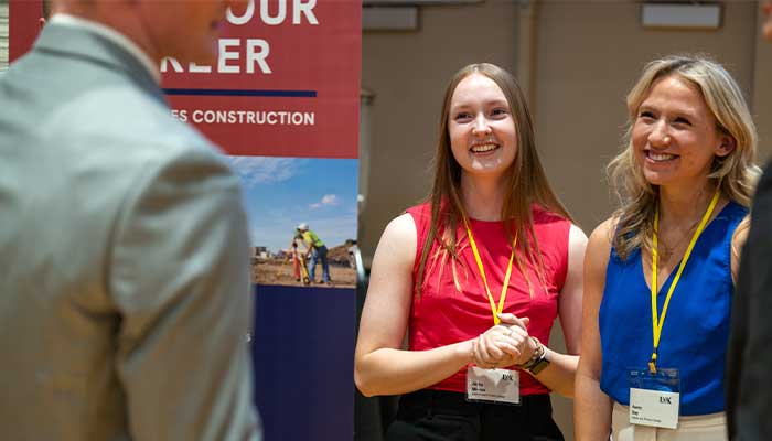 Students at a Career Fair