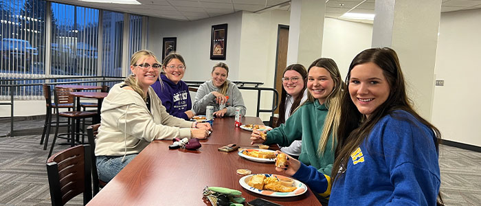 Students at Friendsgiving