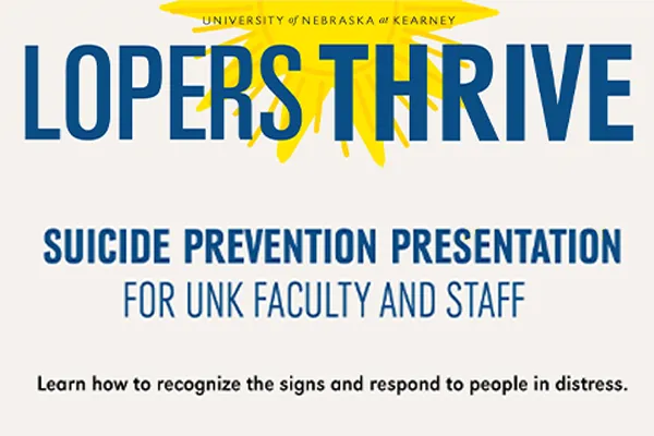 lopers thrive suicide prevention for unk faculty and staff