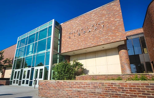 exterior of the library