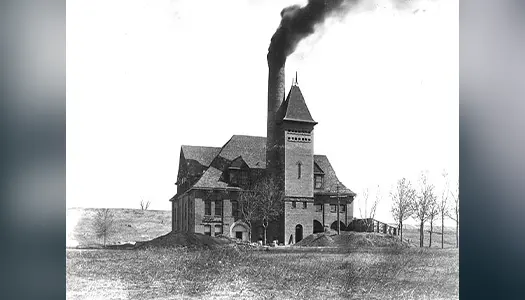 thumbnail of an historic photo of Kearney's old water power plant
