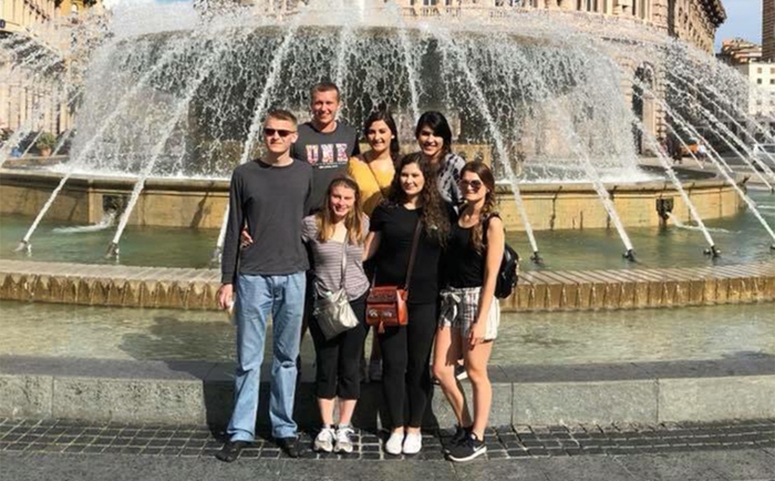 Students studying abroad in Milan, Italy