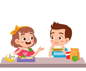 clipart of students sitting at a table