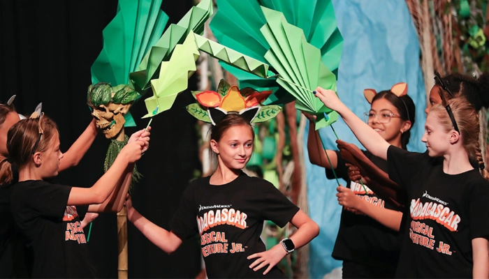 students perform in the madagascar musical