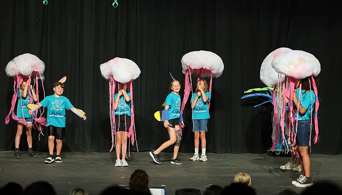 students perform in finding nemo jr
